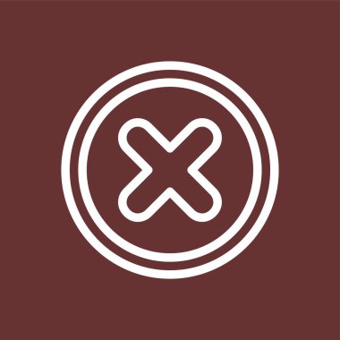 Simge ve vektör illüstrasyonunu iptal et basit tasarım