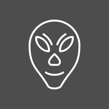 uzaylı simgesi, vektör illüstrasyonu basit tasarım