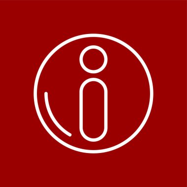 Bilgi simgesi, vektör illüstrasyonu basit tasarım