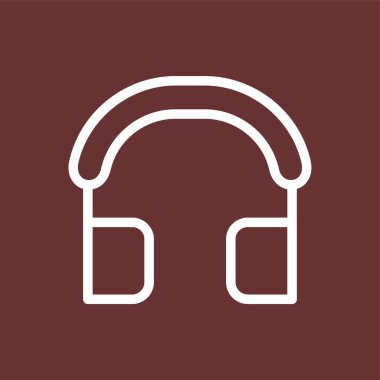 kulaklık simgesi, vektör illüstrasyonu basit tasarım