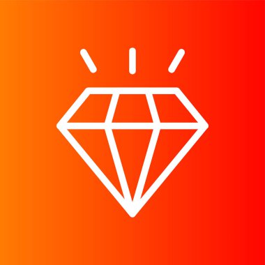 Elmas simgesi, vektör illüstrasyonu basit tasarım