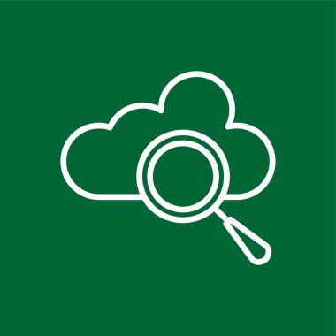 Bulut hesaplama simgesi, vektör illüstrasyonu basit tasarım