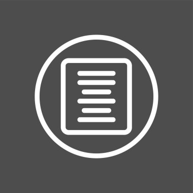 Orta Hizalama simgesi, vektör illüstrasyonu basit tasarım