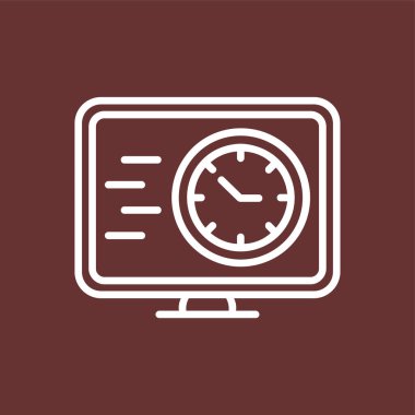 Hızlı Zaman simgesi, vektör illüstrasyonu basit tasarım