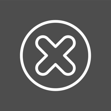 Düğme simgesini kapat, vektör illüstrasyonu basit tasarım