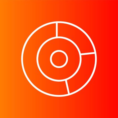 Donut Çizelgesi simgesi, vektör illüstrasyonu basit tasarım