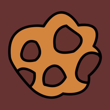 asteroid simgesi, vektör illüstrasyonu basit tasarım