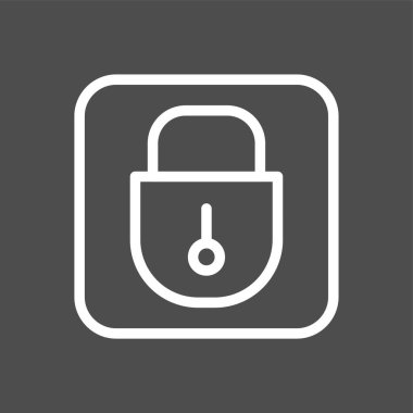 Lock icon, vector illustration simple design