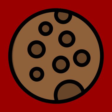 Kurabiye simgesi, vektör illüstrasyonu basit tasarım