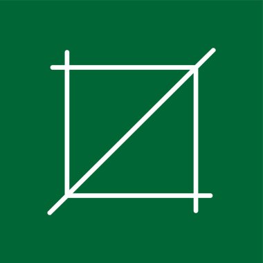 Kırpma simgesi, vektör illüstrasyonu basit tasarım