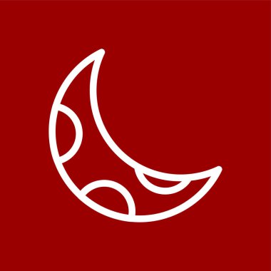 Hilal Ay simgesi, vektör illüstrasyonu basit tasarım