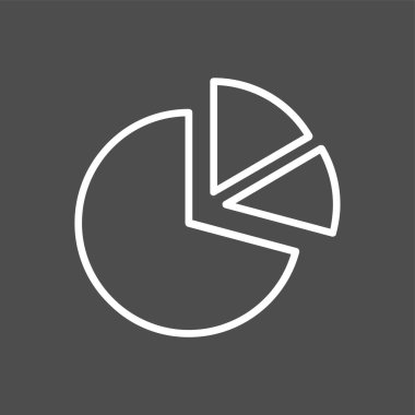 Pasta çizelgesi simgesi, vektör illüstrasyonu basit tasarım