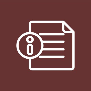 Bilgi simgesi, vektör illüstrasyonu basit tasarım