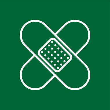 bandaj simgesi, vektör çizimi basit tasarım