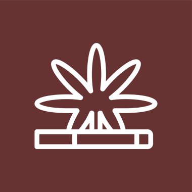 Ot Yaprağı simgesi, vektör illüstrasyonu basit tasarım