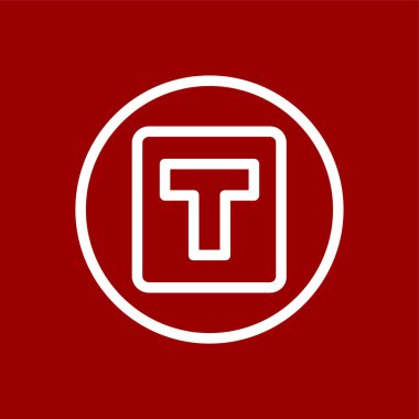 metin simgesi, vektör illüstrasyonu basit tasarım