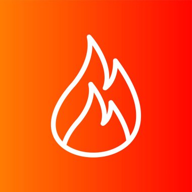 ateş simgesi, vektör illüstrasyonu basit tasarım