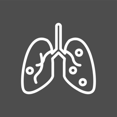 Hasar Ciğerleri simgesi, vektör illüstrasyonu basit tasarım