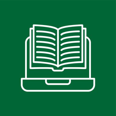 Çevrimiçi Okuma simgesi, vektör illüstrasyonu basit tasarım