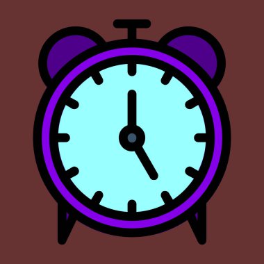 Alarm simgesi, vektör illüstrasyonu basit tasarım