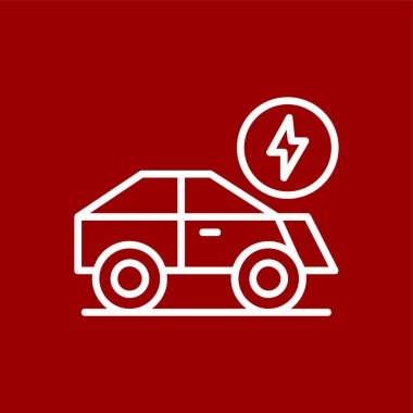 Electric Car icon, vector illustration simple design