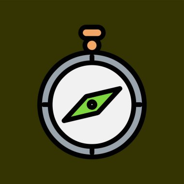 pusula simgesi, vektör illüstrasyonu basit tasarım