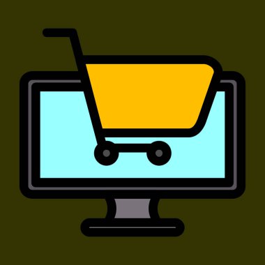 ecommerce simgesi, vektör illüstrasyonu basit tasarım