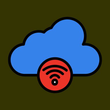 Cloud icon, vector illustration simple design