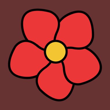 çiçek simgesi, vektör illüstrasyonu basit tasarım