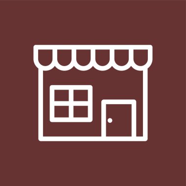 dükkan simgesi, vektör illüstrasyonu basit tasarım