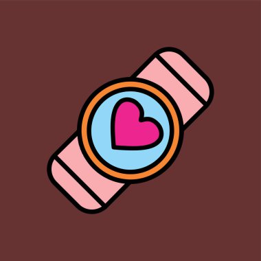 smartwatch simgesi, vektör illüstrasyonu basit tasarım