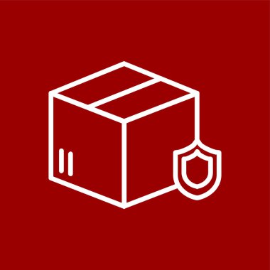 Paket simgesi, vektör illüstrasyonu basit tasarım