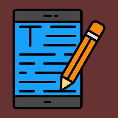 İçerik Oluşturucu simgesi, vektör illüstrasyonu basit tasarım