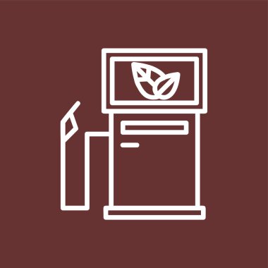 Biyoyakıt simgesi, vektör illüstrasyonu basit tasarım