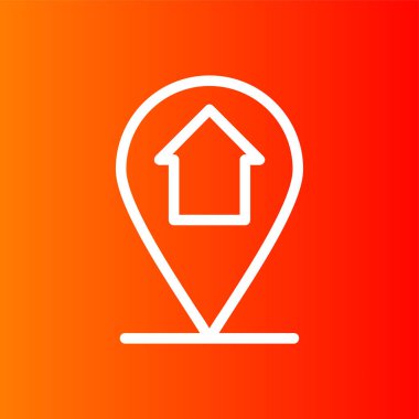 Ev Konumu simgesi, vektör illüstrasyonu basit tasarım