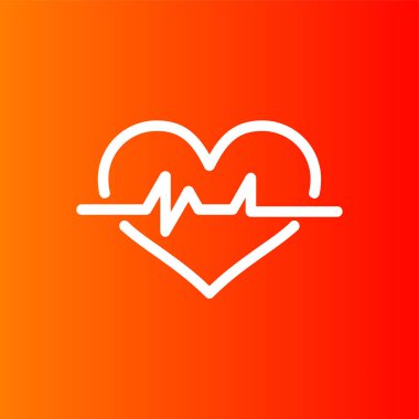 Kalp simgesi, vektör illüstrasyonu basit tasarım