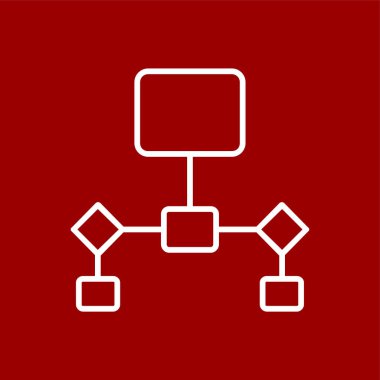 Akış çizelgesi simgesi, vektör illüstrasyonu basit tasarım