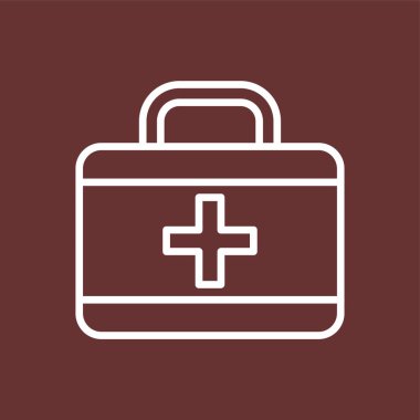İlk Yardım Kiti simgesi, vektör illüstrasyonu basit tasarım
