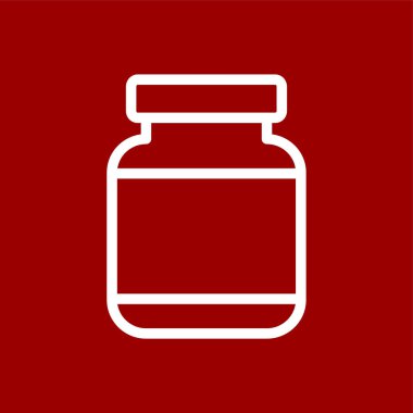 Kavanoz simgesi, vektör illüstrasyonu basit tasarım