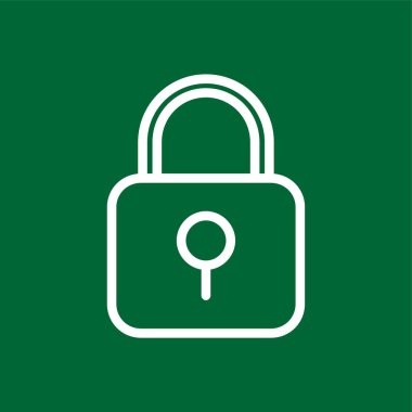Lock icon, vector illustration simple design