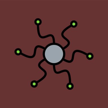 Bağlantı simgesi, vektör illüstrasyonu basit tasarım