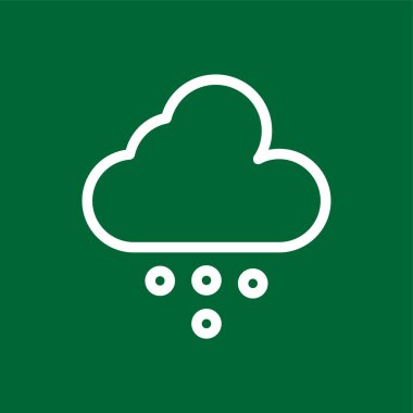 Dolu fırtınası simgesi, vektör illüstrasyonu basit tasarım