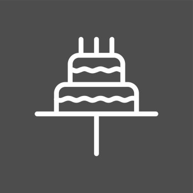 Kek simgesi, vektör illüstrasyonu basit tasarım