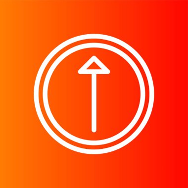 Yukarı simge, vektör illüstrasyonu basit tasarım