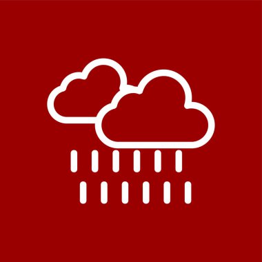 yağmur simgesi, vektör illüstrasyonu basit tasarım