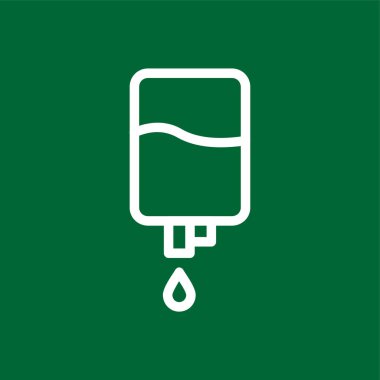 Kan torbası simgesi, vektör illüstrasyonu basit tasarım