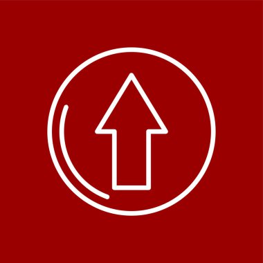 Yukarı Ok simgesi, vektör illüstrasyonu basit tasarım