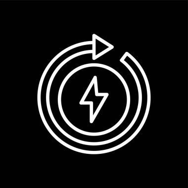 Yenilenebilir Enerji simgesi, vektör illüstrasyonu basit tasarım