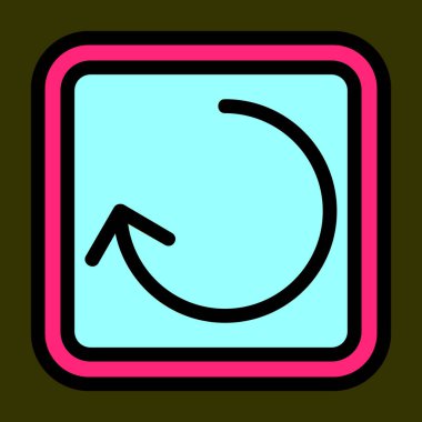 Simgeyi yeniden yükle, vektör illüstrasyonu basit tasarım