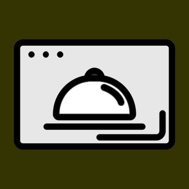 yiyecek simgesi, vektör illüstrasyonu basit tasarım